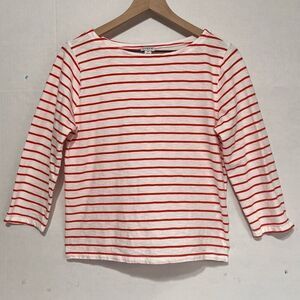 J Crew Striped Boatneck Tee    Size S